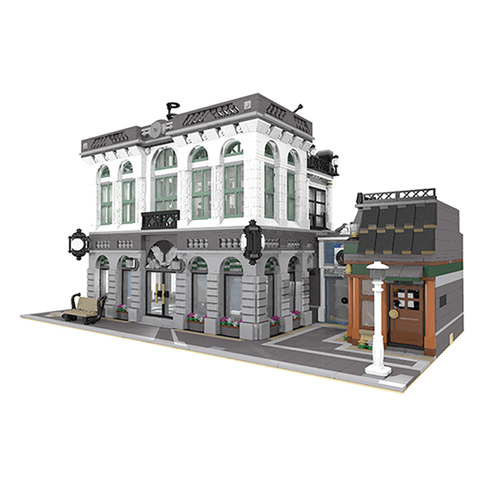 MOC 10811 Brick Bank with Coffee Shop 3 - CADA Block