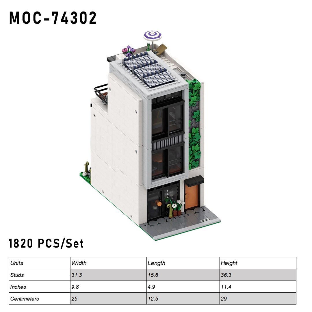 authorized moc 74302 modernist townhouse main 5 - CADA Block