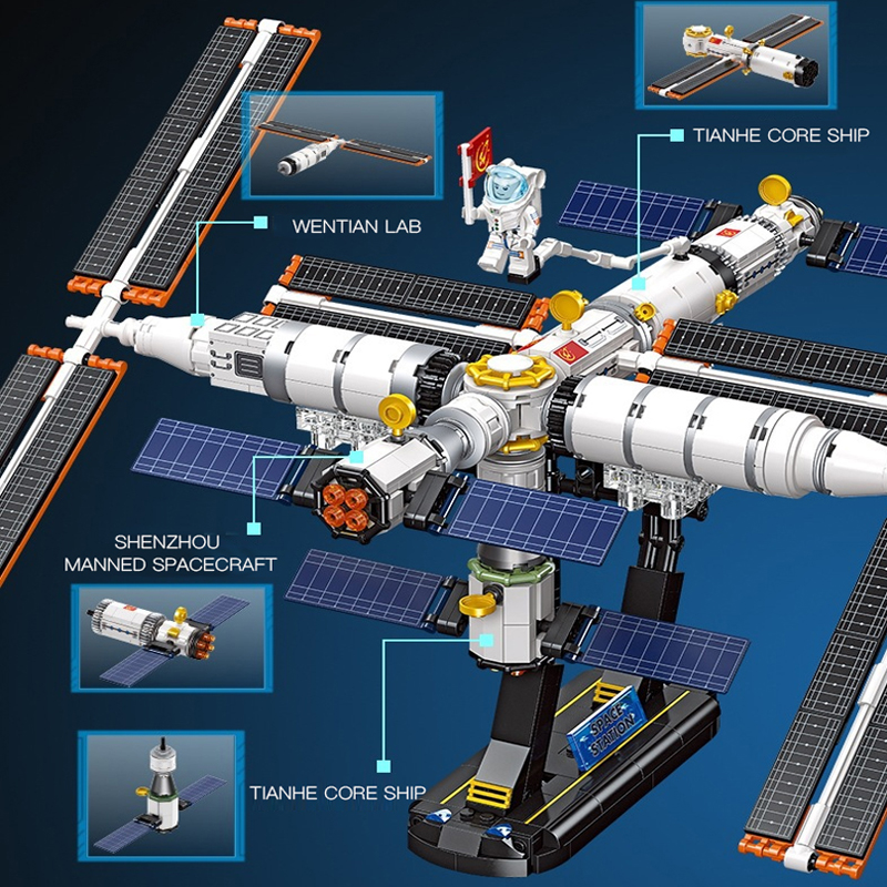 JIESTAR 58006 Space Model Tiangong Space Station 2 - CADA Block