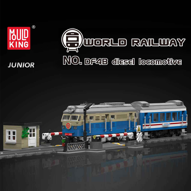 Mould King 12022 World Railway DF4B Diesel Locomotive Train 6 - CADA Block