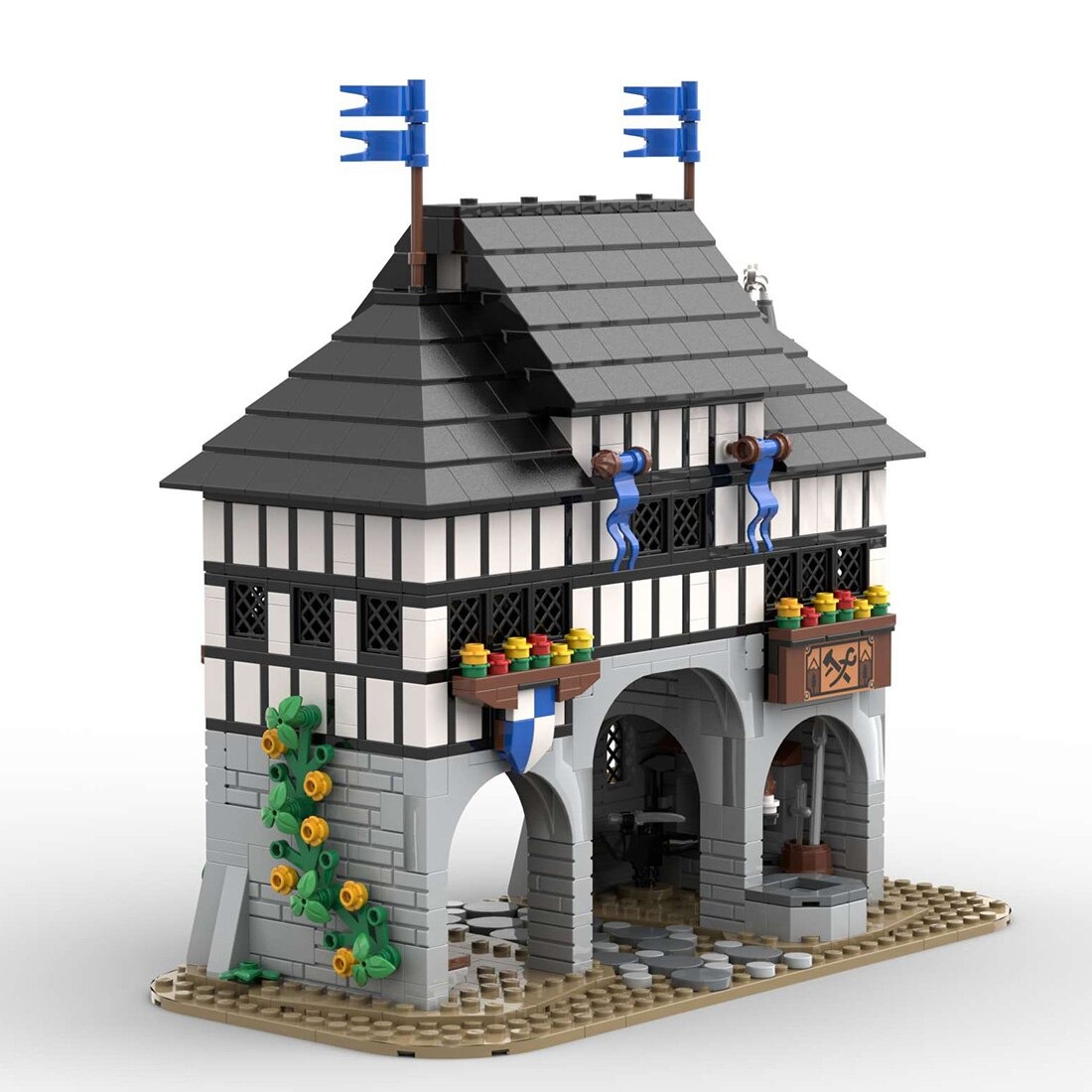 authorized moc 139581 fortress medieval main 2 - CADA Block