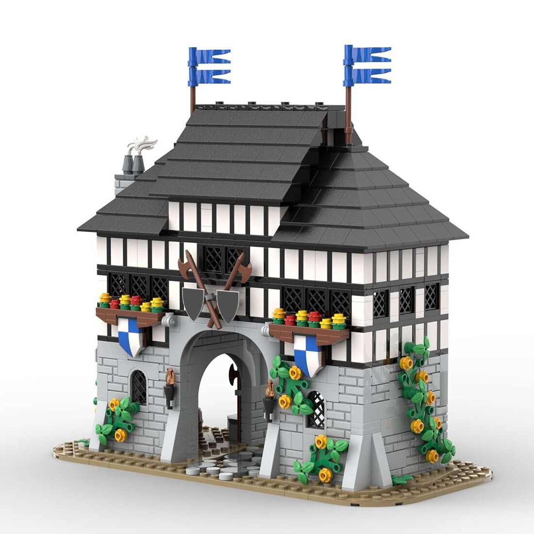 authorized moc 139581 fortress medieval main 3 - CADA Block