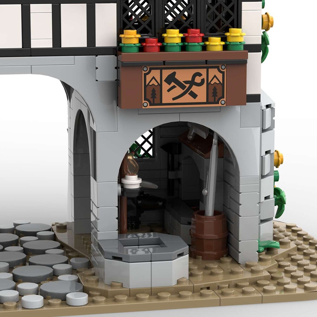 authorized moc 139581 fortress medieval main 4 - CADA Block
