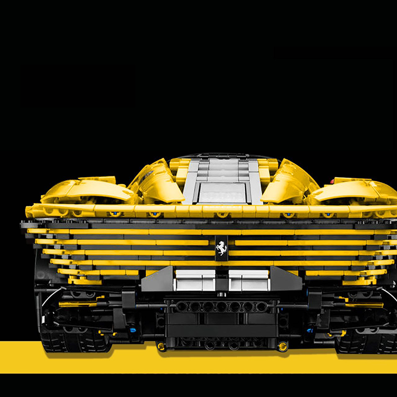 Custom 43143 Technic Yellow Ferrari Sports 1 - CADA Block