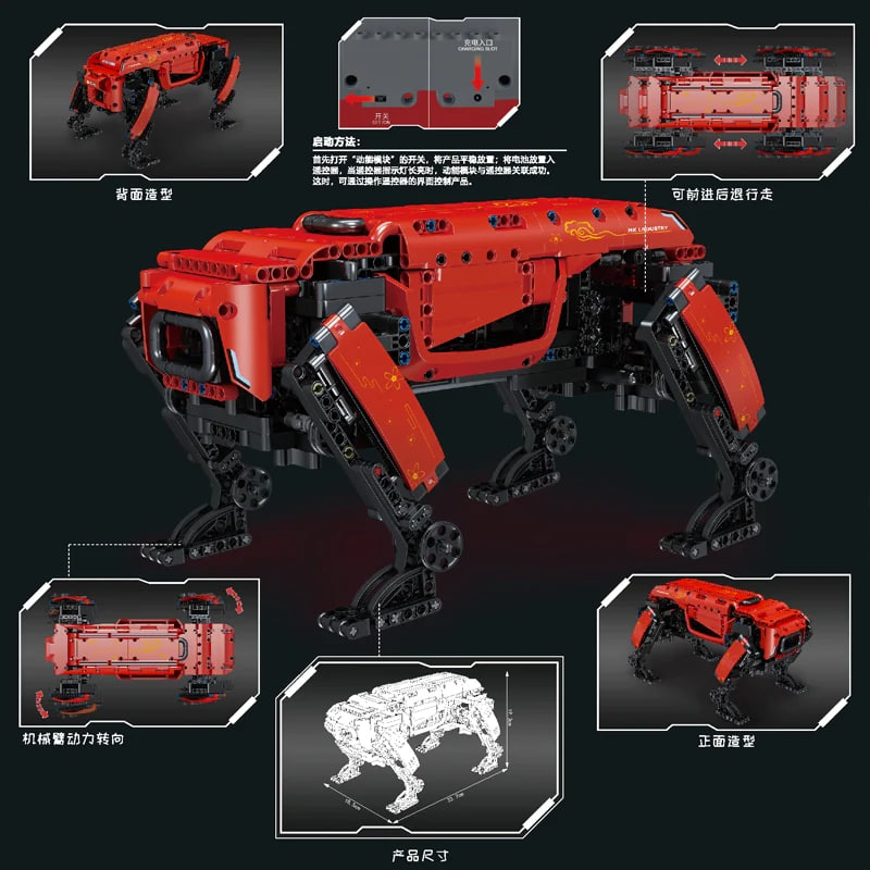 Mould King 15067 RC Power Robot Dog 4 1 - CADA Block