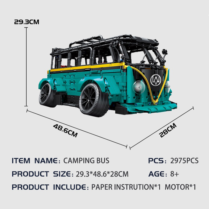 CACO C021 Low Pitched Camping Bus 1 - CADA Block