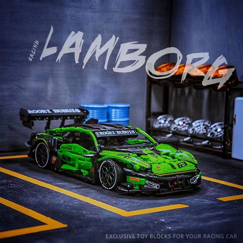 CaCo C019 Lambo Green Sports Car 3 1 - CADA Block