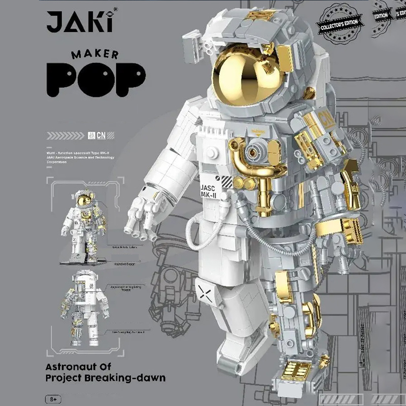 JAKI 9116 Creator Gold Version Space astronaut Building Blocks 1 - CADA Block