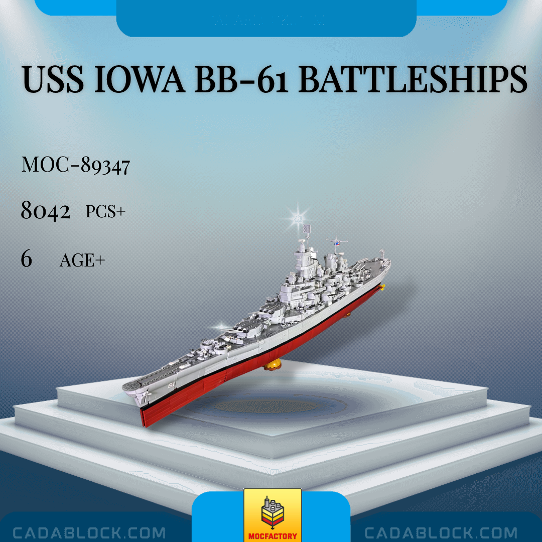 Splendor Kinematik arrestordre MOC Factory 89347 USS Iowa BB-61 Battleships Military | CADA Block