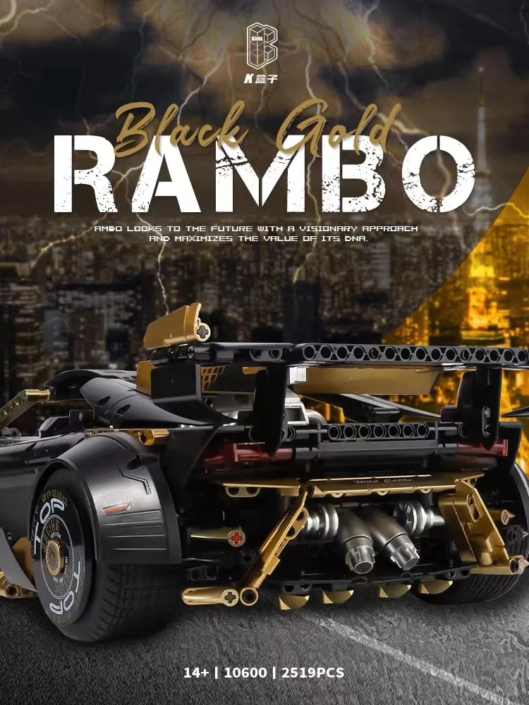 KBOX 10600 Black Gold Rambo Lamborghini Huracan STO 4 - CADA Block