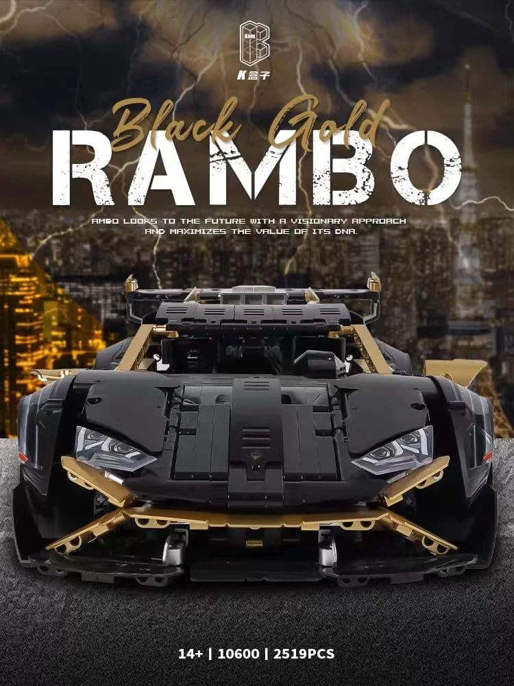 KBOX 10600 Black Gold Rambo Lamborghini Huracan STO 5 - CADA Block
