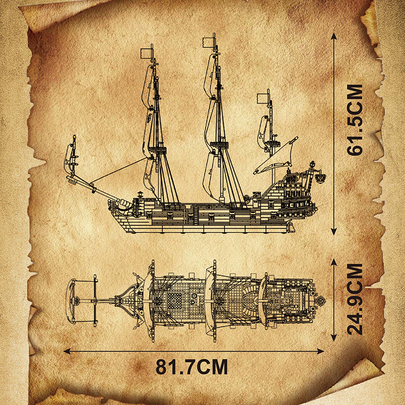 MOULD KING 13109 Pirates of QA Ship 4 - CADA Block