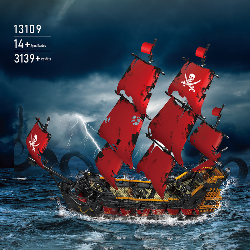 MOULD KING 13109 Pirates of QA Ship 5 - CADA Block