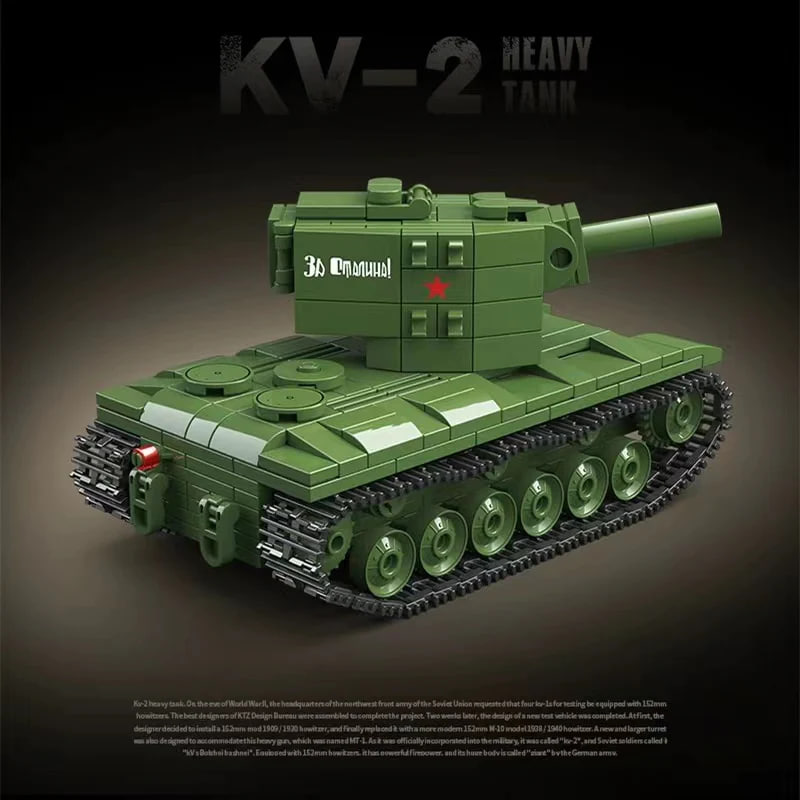 QuanGuan 100248 Russian KV 2 Heavy Tank 4 - CADA Block