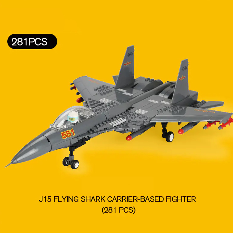 WANGE 4001 The Shenyang J15 Flying Shark Carrier based Fighter 3 - CADA Block