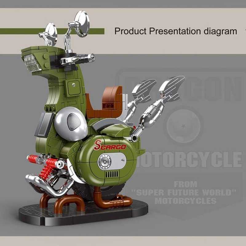 CBOX JD001 Dragon Motobcycle 3 - CADA Block