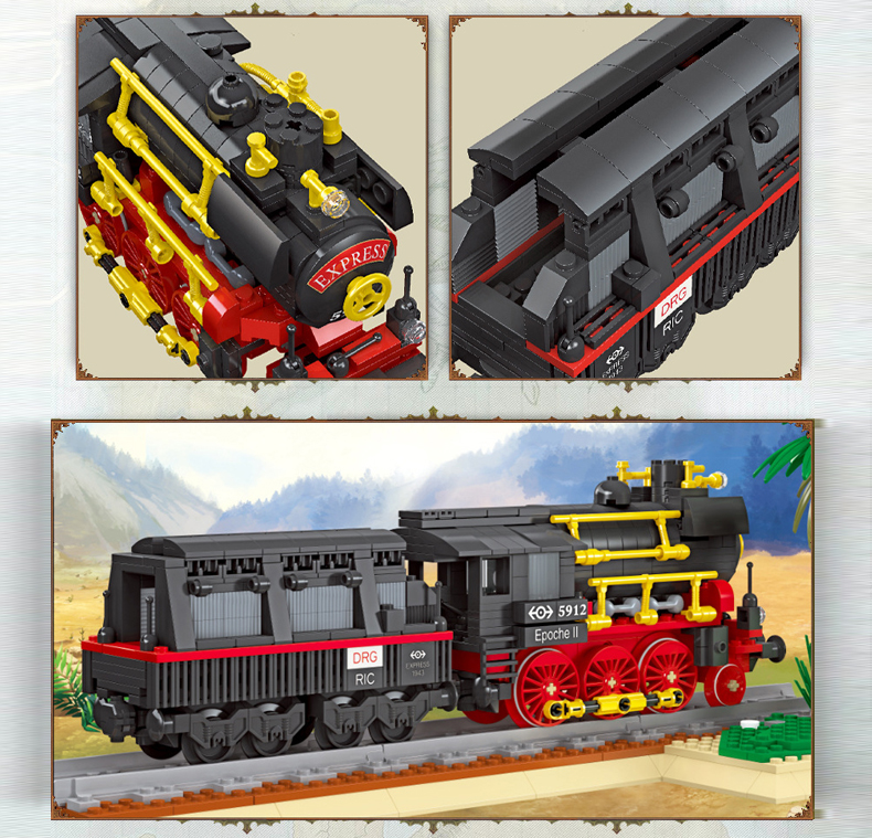 JIESTAR 59008 Steam Locomotive 4 - CADA Block