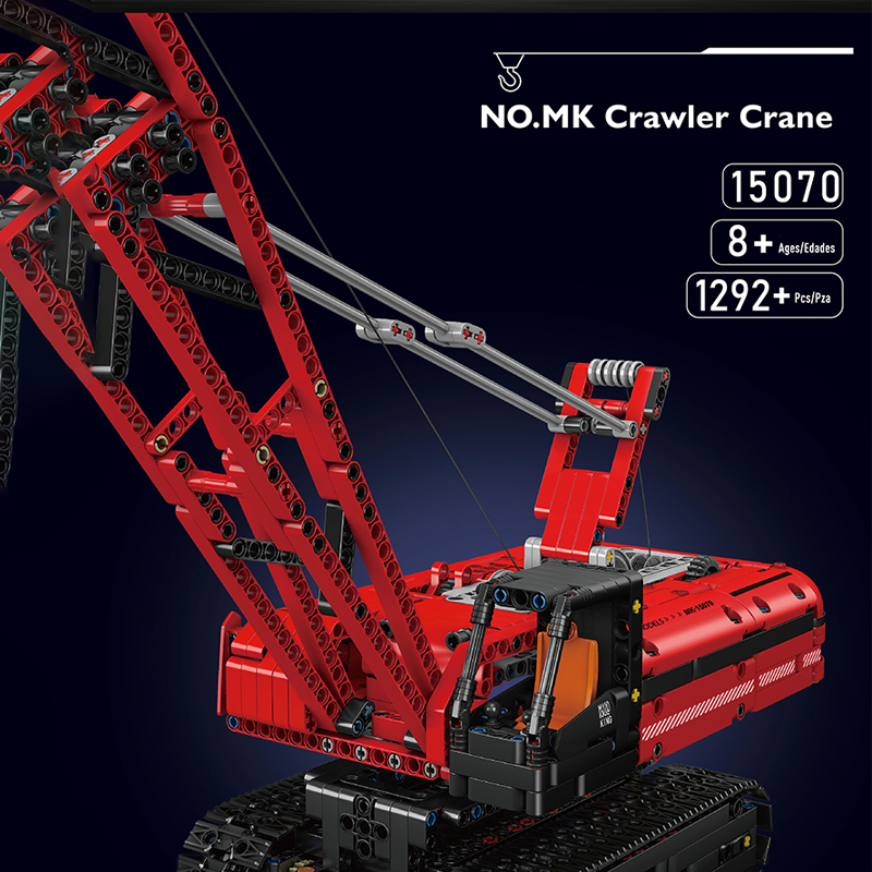 Mould King 15070 Motor Red Crawler Crane 1 - CADA Block