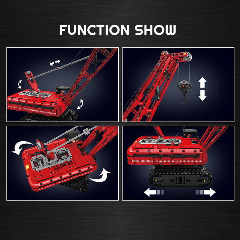 Mould King 15070 Motor Red Crawler Crane 4 - CADA Block