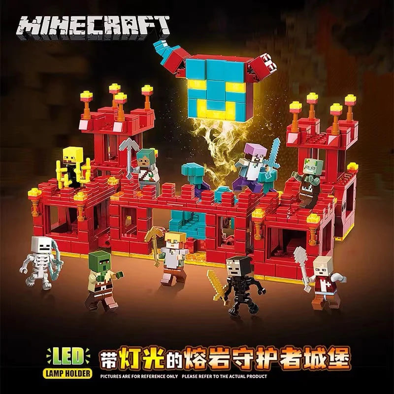 Quan Guan 753 Minecraft Village Guardian Castle with Lights 2 - CADA Block