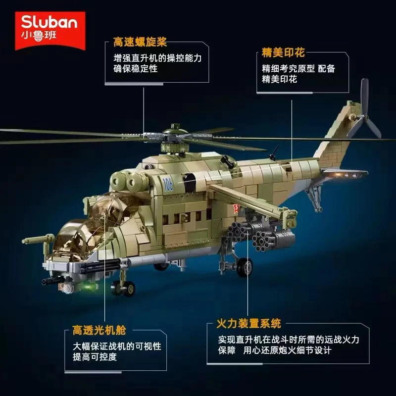 SLUBAN M38 B1137 MI 24S Armed Transport Helicopter 2 - CADA Block