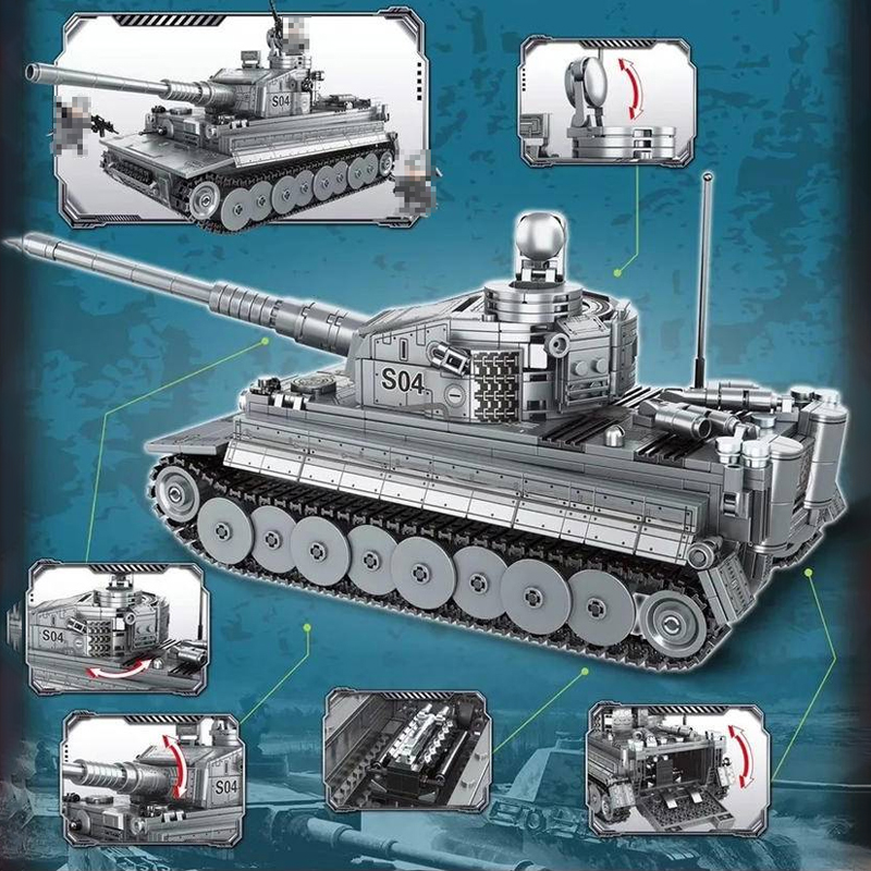 LWCK 90023 Flourishing Age Strengthen The Army Panzerkampfwagen Tiger Ausfuhrung E 3 - CADA Block