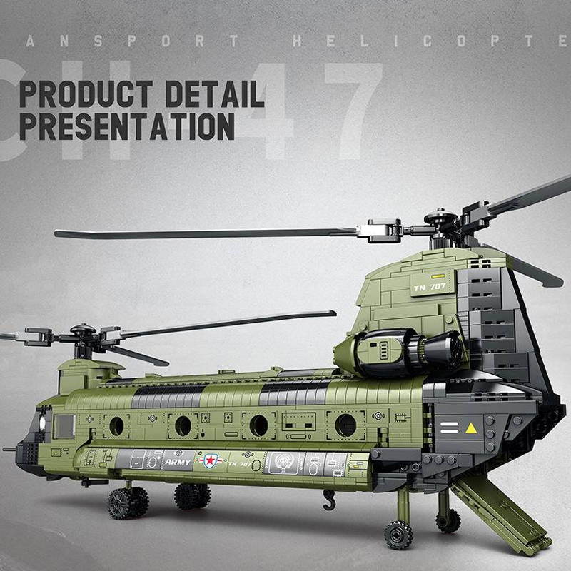 Reobrix 33031 CH 47 Heavy Multi Functional Transport Helicopter 5 - CADA Block