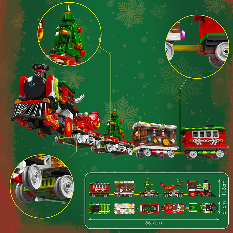 Mould King 12028 Christmas Train Transformer Robot 4 - CADA Block