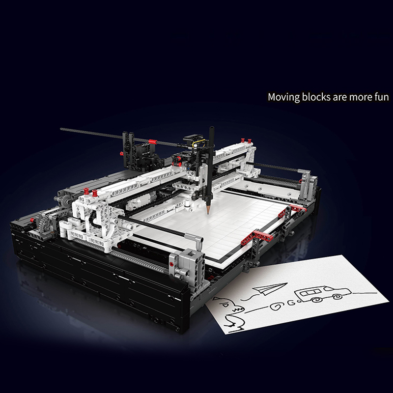Mould King 13181 Plotter With Motor 2 - CADA Block