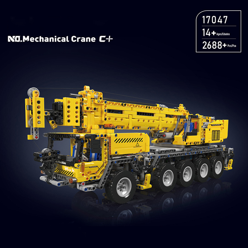 Mould King 17047 Mechanical Crane C With Motor 1 - CADA Block