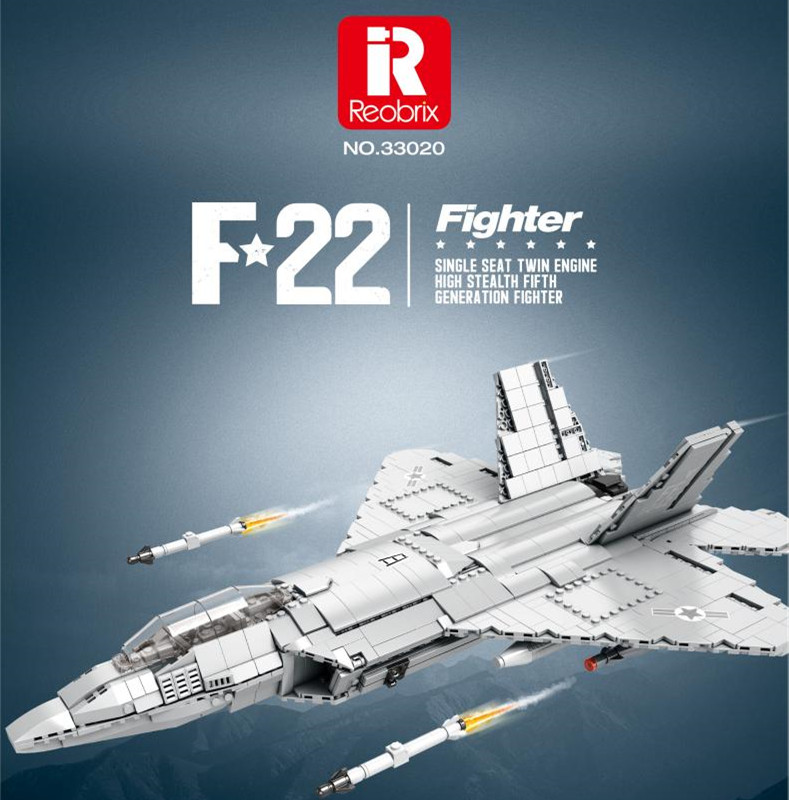 ReoBrix 33020 F 22 Fighter 1 - CADA Block