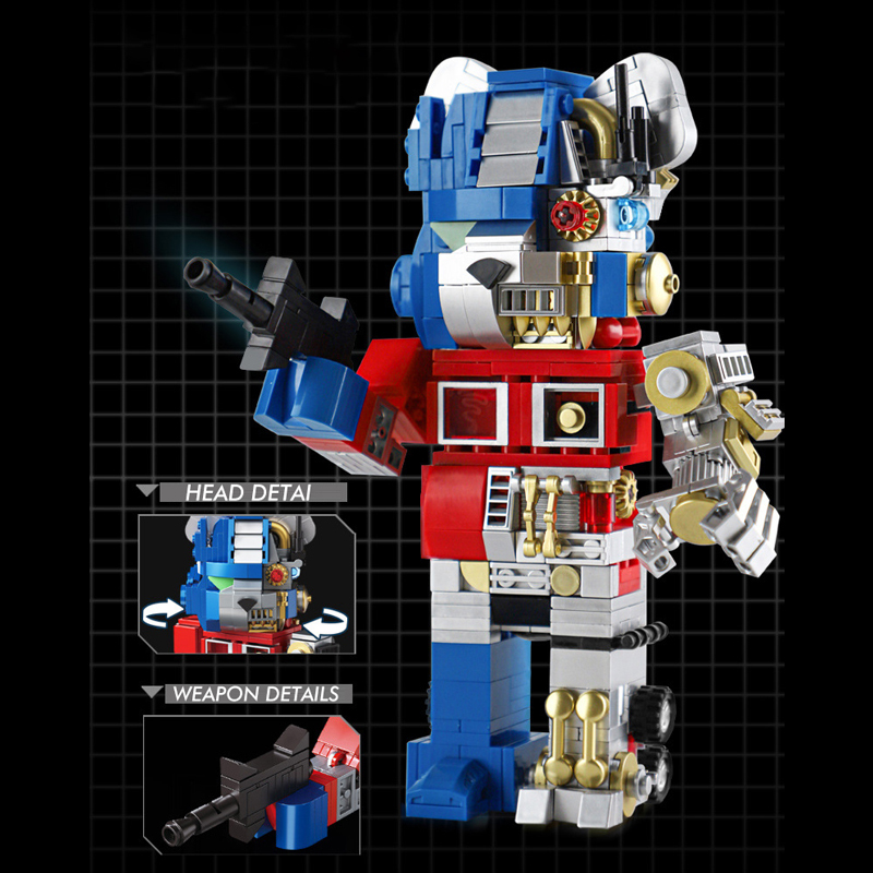Wangao 288001 Optimus Prime Semi Mechanical Bear Brick 4 - CADA Block