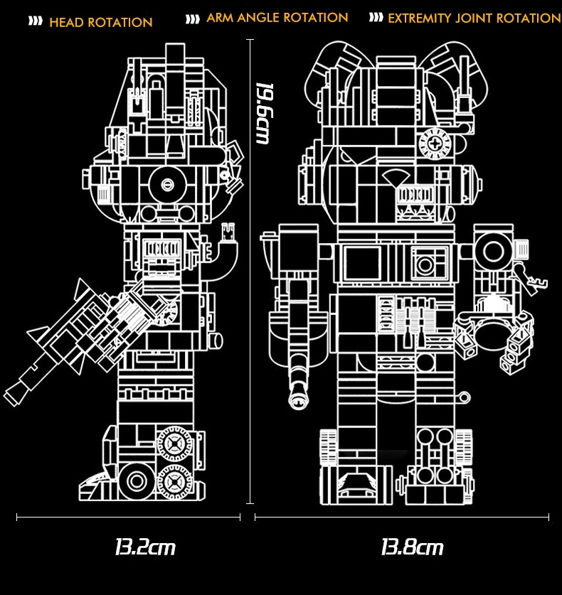 Wangao 288001 Optimus Prime Semi Mechanical Bear Brick 7 - CADA Block