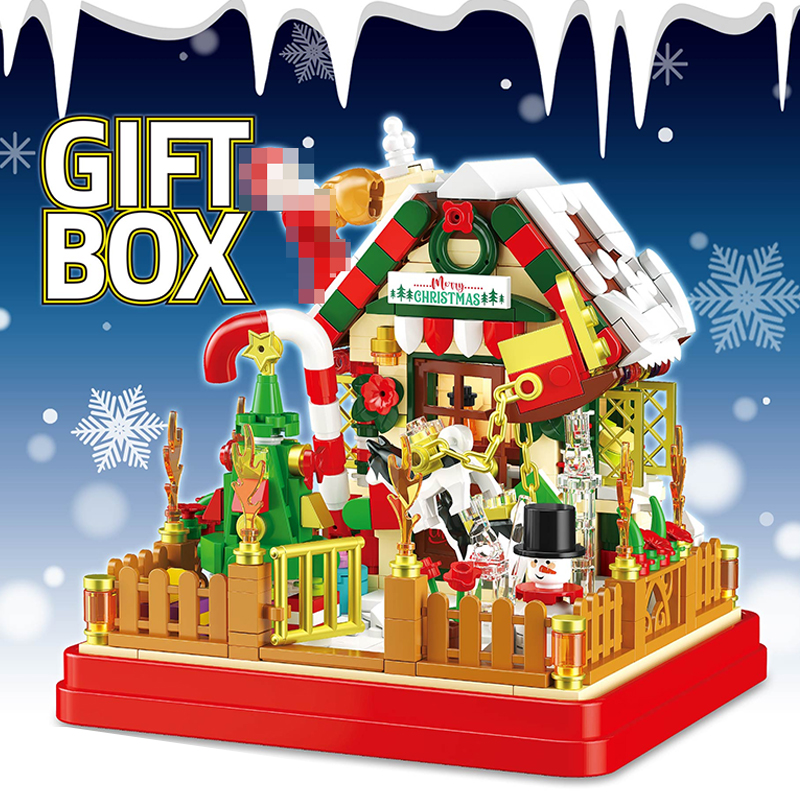 ZHEGAO 662023 Gift Box Christmas House 1 - CADA Block