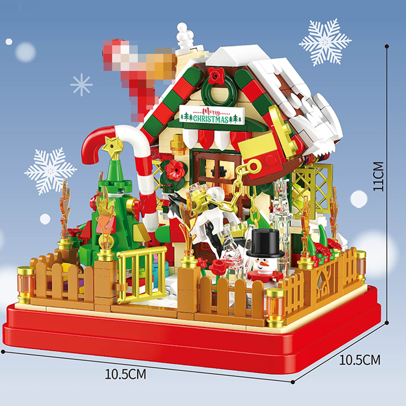 ZHEGAO 662023 Gift Box Christmas House 5 - CADA Block