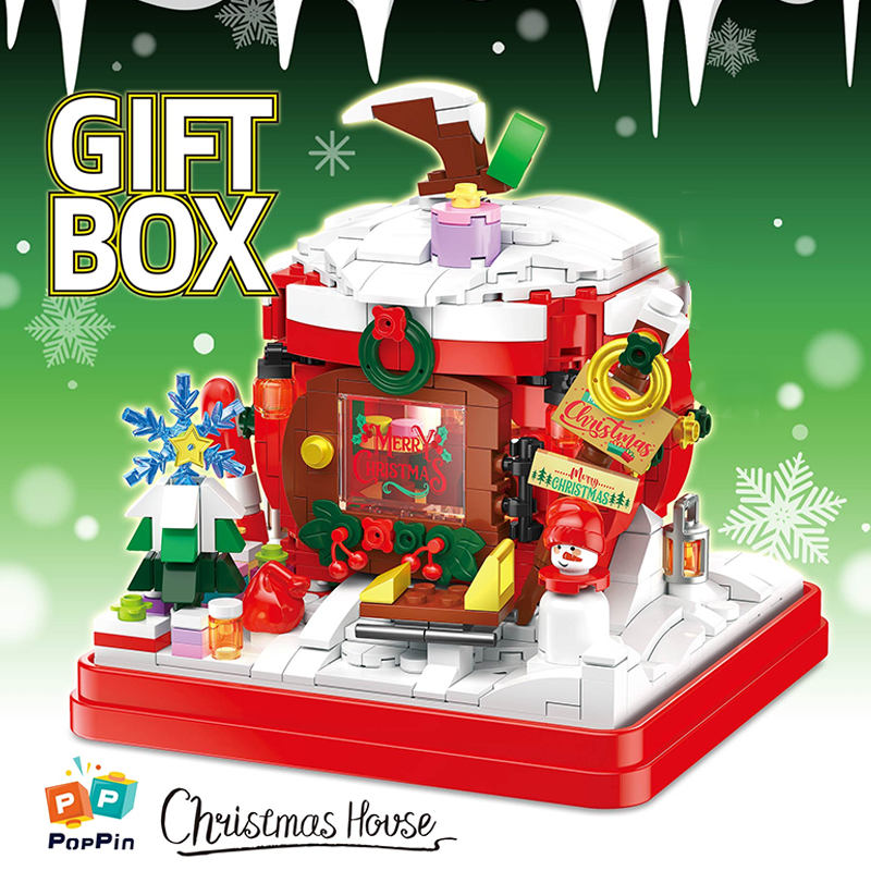 ZHEGAO 662024 Gift Box Christmas House 1 - CADA Block