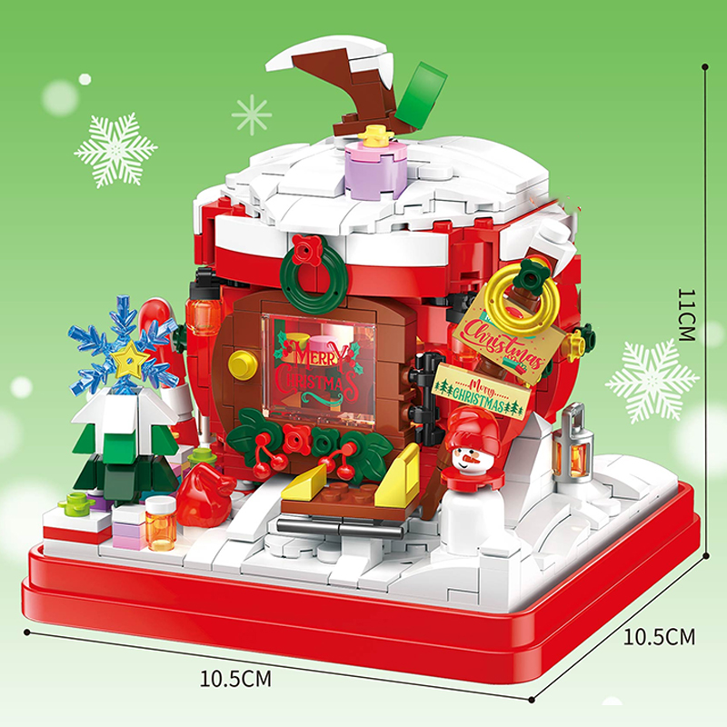 ZHEGAO 662024 Gift Box Christmas House 4 - CADA Block